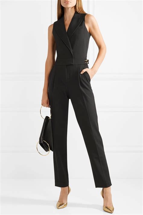 michael kors black gold jumpsuit|Michael Kors sleeveless jumpsuit.